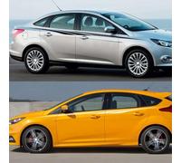 2PCS Auto Beide Seitentür-Taillenumfang-Aufkleber, für Ford Focus 2 3 ST RS MK2 MK3 MK4 Vinylfilm Racing DIY Decals Tuning-Zubehör