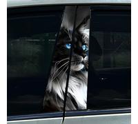 2Pcs Persische Katze Maine Coon Auto Mitte Säule Aufkleber B Säule Schutzfolie
