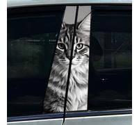 2Pcs Persische Katze Maine Coon Auto Mitte Säule Aufkleber B Säule Schutzfolie
