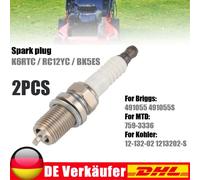 2PCS RC12YC BK5ES Zündkerze für Briggs&Stratton OHV Motor 792015/491055/691043