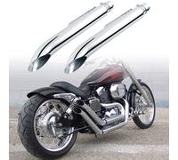 2PCS Universal 52cm Motorrad Auspuff Schalldämpfer für Honda Shadow VT1100 VT750