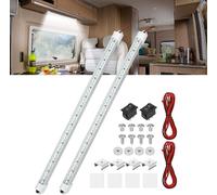2Stk 12V LED Streifen Leuchte 48 LEDs Auto KFZ Van VOLT Stablampe Lichtleiste DE