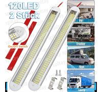 2Stück 12V LED Streifen Leuchte 120-LEDs Auto KFZ Van VOLT Stablampe Lichtleiste
