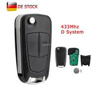2Tasten Funk Schlüssel 433MHz für Opel Corsa D Meriva B Transponder ID46 Rohling