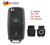 2Tasten Klapp Schlüssel Gehäuse Für VW Golf 4 Bora Polo 9 T5 Multivan Seat Skoda