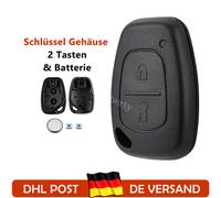 2Tasten Schlüssel Gehäuse für Renault Trafic Master Opel Vivaro Movano +Batterie