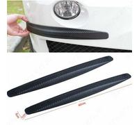 2tlg Universal Schwarz Kfz Stoßstangenschutz Gummi Leiste Stoßstange Aufkleber