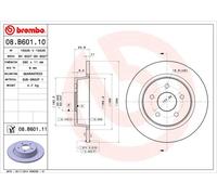 2X 08.B601.11 BREMBO Bremsscheibe für FORD,FORD (CHANGAN)