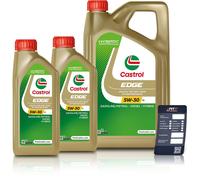 2x 1 L + 5 L = 7 LITER CASTROL EDGE 5W-30 LL MOTOR-ÖL MOTOREN-ÖL