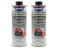 2x 1 L Liter Presto Steinschlag-Unterbodenschutz schwarz Steinschlagschutz überlackierbar Spritzpistolendose