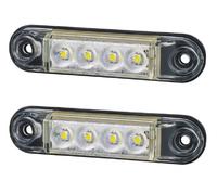 2x 12/24V Weiße LED Seiten Begrenzungsleuchten Für Lkw Scania Volvo MAN Krone