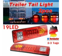 2X 12V 19LED Anhänger Rücklicht Rückleuchten Set PKW LKW Anhänger Beleuchtung DE