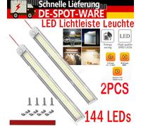 2x 12V-24V LED Streifen Leuchte 144-LEDs Auto KFZ Van VOLT Stablampe Lichtleiste