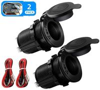 2x 12V Auto KFZ Zigarettenanzünder Dose Buchse Einbau Steckdose Adapter Kabel