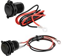 2x 12V Auto KFZ Zigarettenanzünder Dose Buchse Einbau Steckdose Adapter Kabel DE