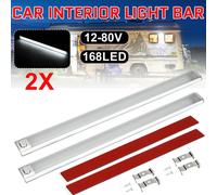 2x 12V LED Streifen Leuchte 168-LEDs Auto KFZ Van VOLT Stablampe Lichtleiste