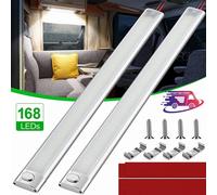2x 12V LED Streifen Leuchte 168-LEDs Auto KFZ Van VOLT Stablampe Lichtleiste [EEK: A++++++]