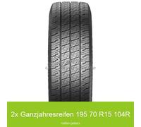 2x 195/70 R15 104R Ganzjahresreifen Semperit Van AllSeason 3PMSF | 95631