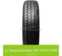 2x 195/70 R15 C 104R Ganzjahresreifen Continental VancoFourSeason MO | 33865