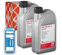 2x 1L FEBI 21829 Schaltgetriebeöl 75W GL-4 Getriebeöl passend für Mercedes VW Ford Audi 21829