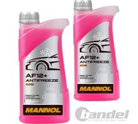 10 (10x1) Liter MANNOL Antifreeze AF12+ Kühlerfrostschutz Fertiggemisch rot (...