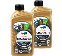 2x 1L TOTAL QUARZT INEO XTRA FIRST 0W20 MOTORÖL passend für PSA B71 2010 ACEA C5