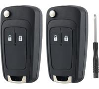 2x 2-Tasten Klappschlüssel Gehäuse mit Klinge für Opel Astra Insignia Corsa