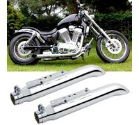 2x 20"/51mm Auspuff Endtopf Schalldämpfer Turn Out Für Suzuki Intruder 1400 1500