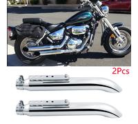 2x 20" Auspuff Endtopf Schalldämpfer Turn Out Chrom für Suzuki VZ 800 Marauder