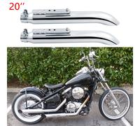 2x 20'' Auspuff Endtopf Schalldämpfer Turn-Out für Kawasaki Vulcan VN 800 900