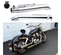 2x 20" Auspuff Schalldämpfer Turn Out für Honda Shadow VTX1300C VTX1800C VT750