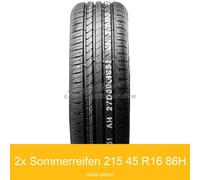 2x 215/45 R16 86H Sommerreifen Kumho Ecsta HS-51 | 45107