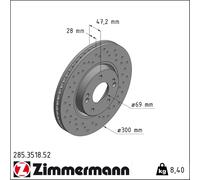 Zimmermann | Bremsscheibe | 285.3518.52