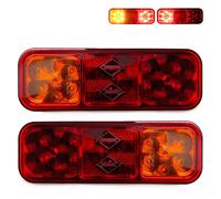 2x 3 Funktions LED Rückleuchte 12V 24V E9 für LKW Anhänger Trailer Wohnwagen