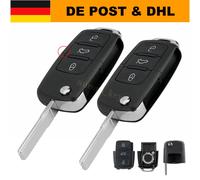2x 3 Tasten Klapp Schlüssel Gehäuse für VW Bora Caddy EOS Golf IV Crafter Passat