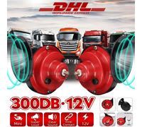 2X 300DB 12V-Elektrisch Schnecken Klang Hupe Lufthorn laut Horn Auto Fanfare LKW