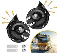 2X 300DB 12V Elektrisch-Schnecken Klang Hupe Lufthorn Laut Horn Auto Fanfare LKW