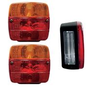 2x 4 Kammer Anhänger Rücklicht Rückleuchte 4 Funktionen Bremslicht Blinker Licht