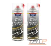 2x 400ml PRESTO PTFE SPRAY TROCKEN SCHMIERMITTEL KRIECHÖL GLEITMITTEL 279911
