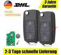 2X 433MHz Funk Schlüssel ID48 für VW Golf 4 IV Bora Polo Skoda Seat 1J0959753AG