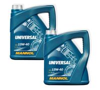 2x 4L Mannol MN7405-4 Motoröl Universal 15W-40 hochwertiges Motorenöl API SG/CD