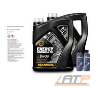 2x 5 L LITER MANNOL ENERGY FORMULA FR 5W-30 MOTORÖL + 2x 250 ml OIL LEAK STOP
