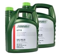 2x 5 Liter Motoröl FANFARO 5W-30 API SN Motorenöl Motor Öl BMW VW Mercedes