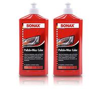2x 500ml SONAX POLISH & WAX COLOR ROT AUTOPOLITUR LACK AUTO POLITUR