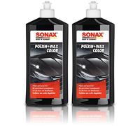 2x 500ml SONAX POLISH & WAX COLOR SCHWARZ AUTOPOLITUR LACK AUTO POLITUR