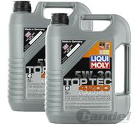 2x 5L LIQUI MOLY MOTORÖL 3707 TOP TEC 4200 5W30 LongLife 3 passend für VW BMW