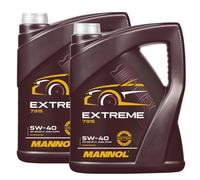 2x 5L Mannol Extreme Motoröl SAE 5W-40 ACEA A3/B4 API SP MN7915-5