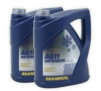 2x 5L Mannol Kühlerfrostschutz Antifreeze AG11 Frostschutz Konzentrat Blau