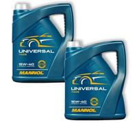 2x 5L Mannol MN7405-5 Motoröl Universal 15W-40 hochwertiges Motorenöl API SG/CD