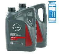 2x 5L Original Nissan Motoröl Motor-Oil 5W-40 ACEA A3/B4 API SN/CF KE900-90042 KE90090042